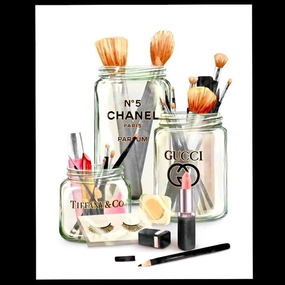 Glam Wall Decor Art print picture wall art- Chic Fashion Tiffany’s Chanel Gucci - Picture 1 of 8